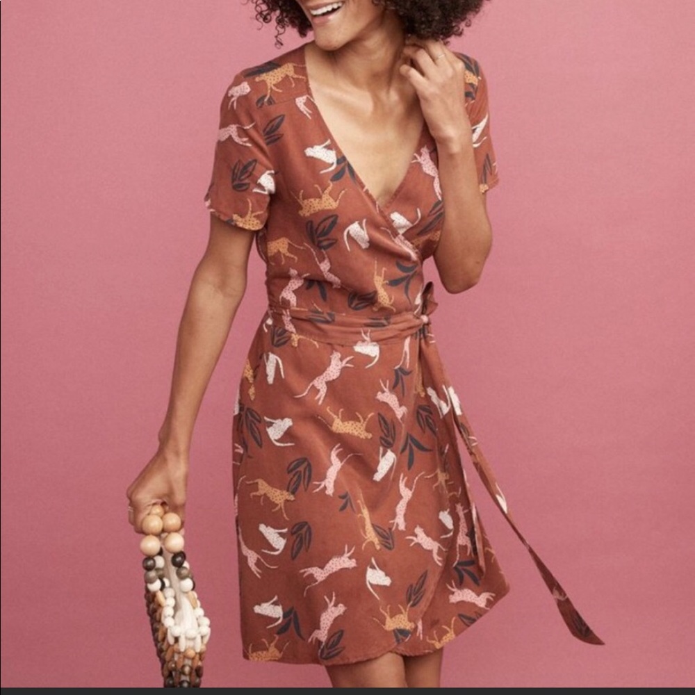 Cheetah super soft wrap dress.